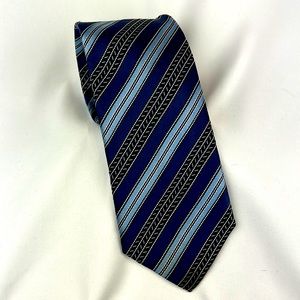 Canali Italian Silk Men’s Blue Striped Tie